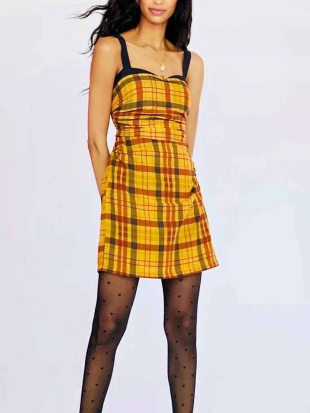 Anthropologie Laurel Plaid Mini Dress